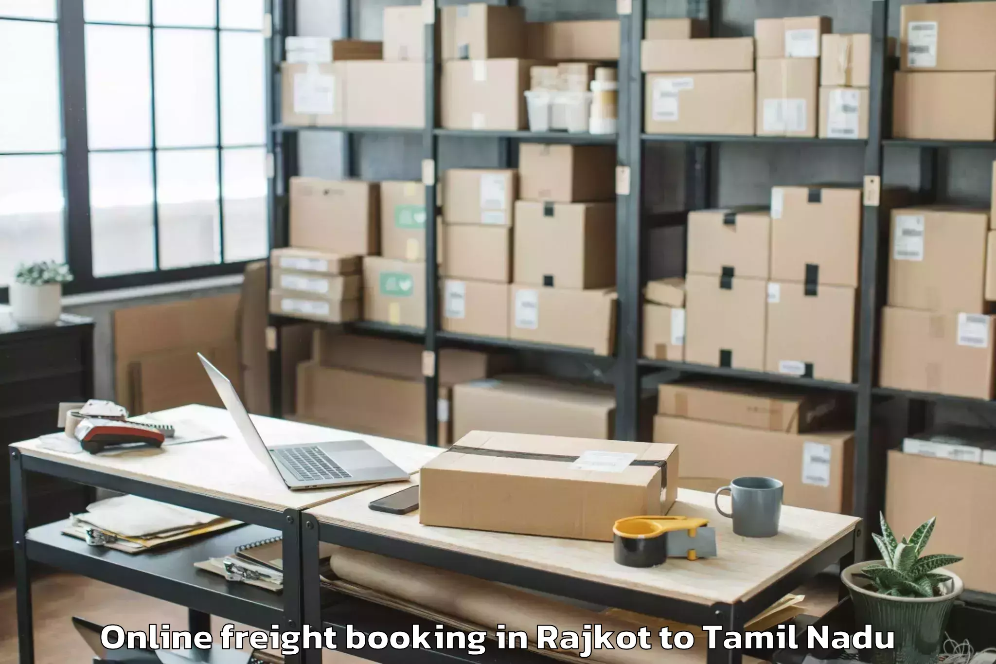 Top Rajkot to Alangayam Online Freight Booking Available